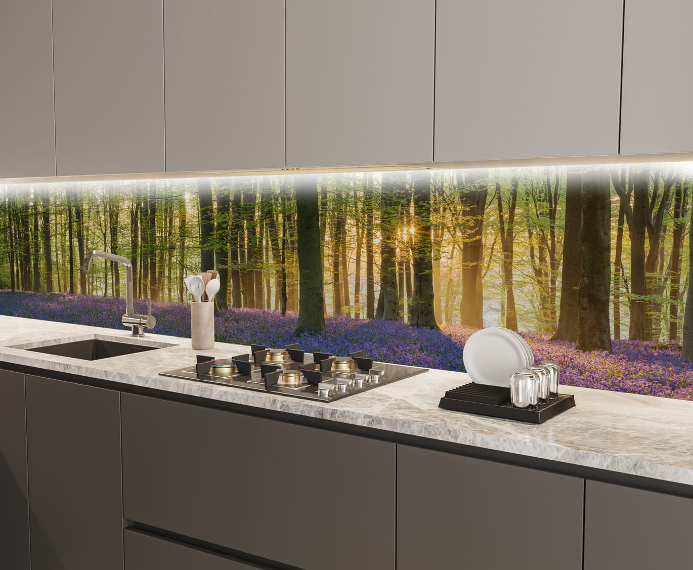 Küche Motiv Wald neu