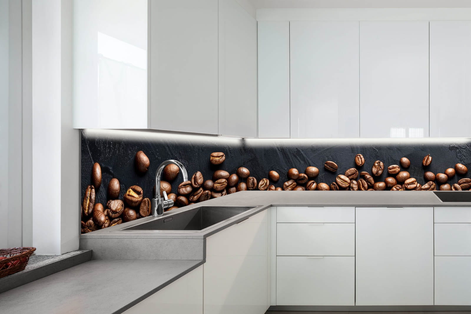 Küchenrückwand - Kaffeebohnen