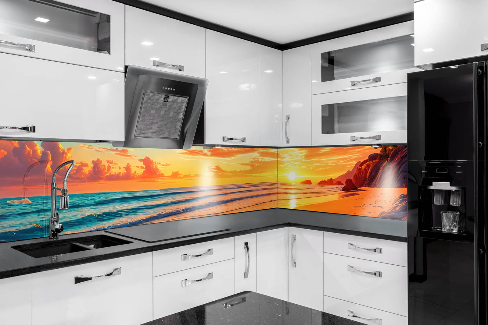 Küchenrückwand - Meer bei Sonnenuntergang