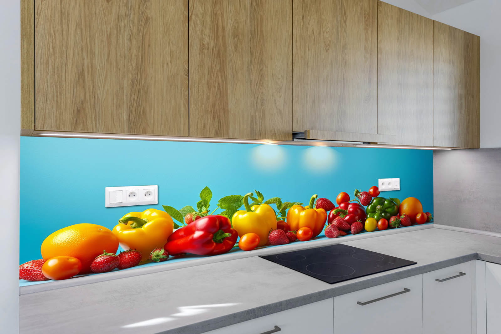 Küchenrückwand - Obst und Gemüse Sammlung