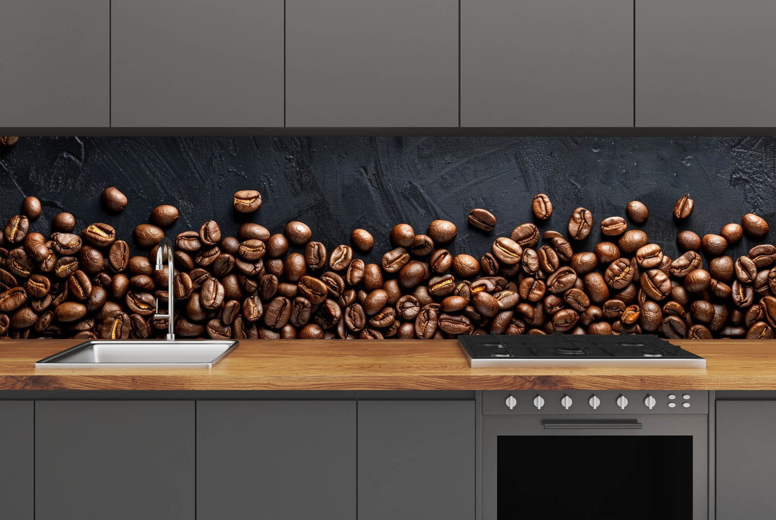Küchenrückwand - Kaffeebohnen