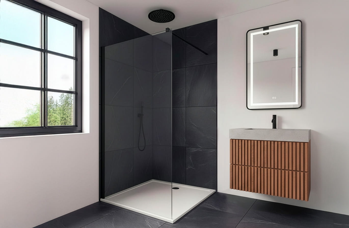 Dusche Fliesen alt breit