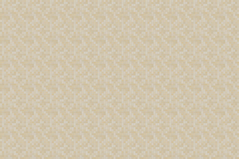Beige Mosaikfliesen mit einem subtilen, strukturierten Muster.