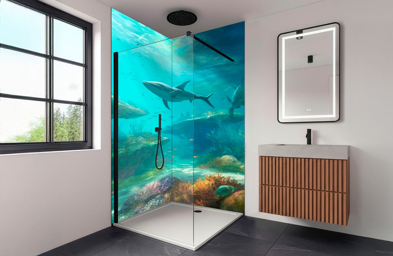 Dusche Fliesen neu Meer breit