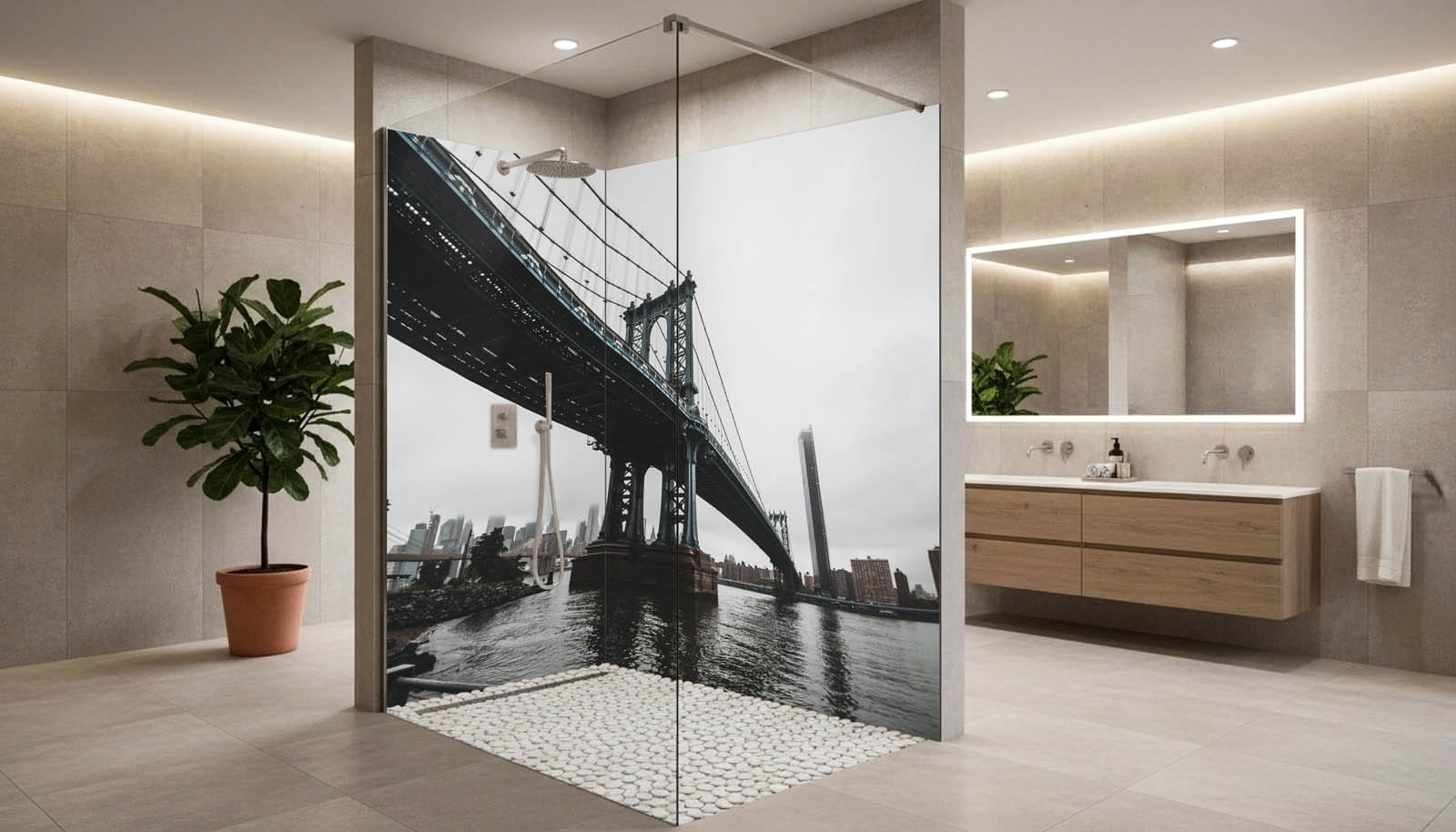 Duschrückwand - Manhattan Bridge