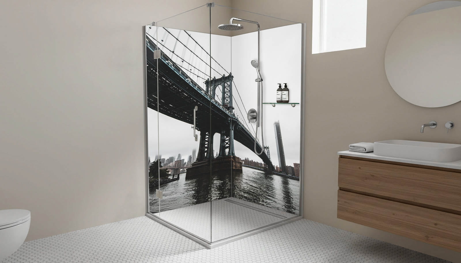 Duschrückwand - Manhattan Bridge