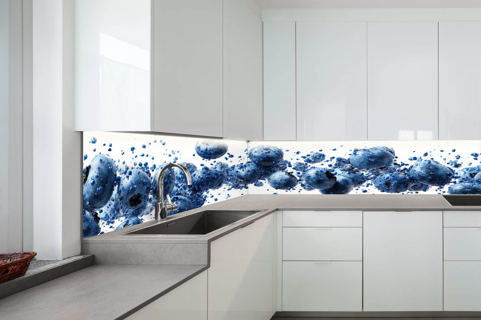 Küchenrückwand - Blaubeeren
