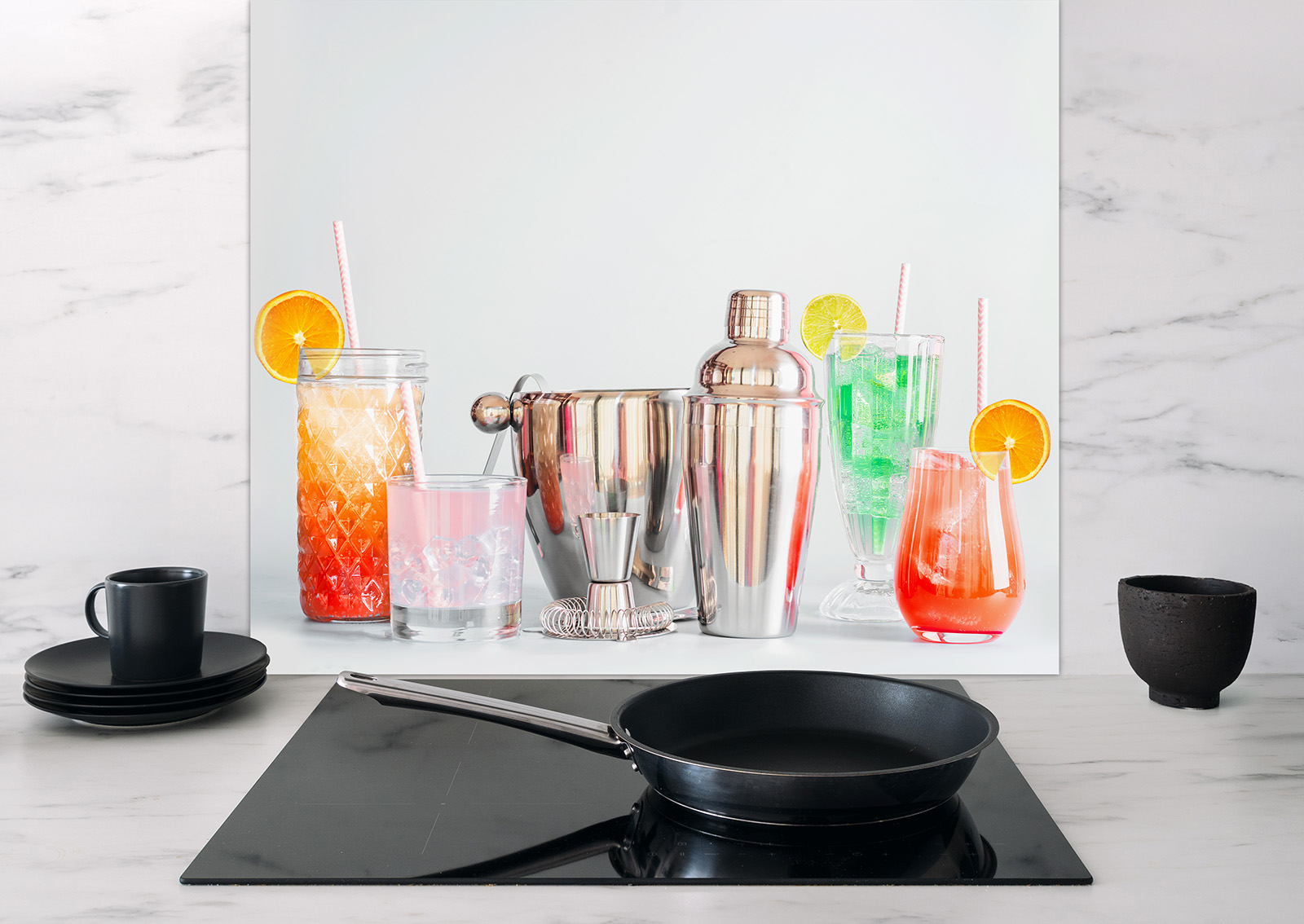 Spritzschutz - Cocktails und Shaker