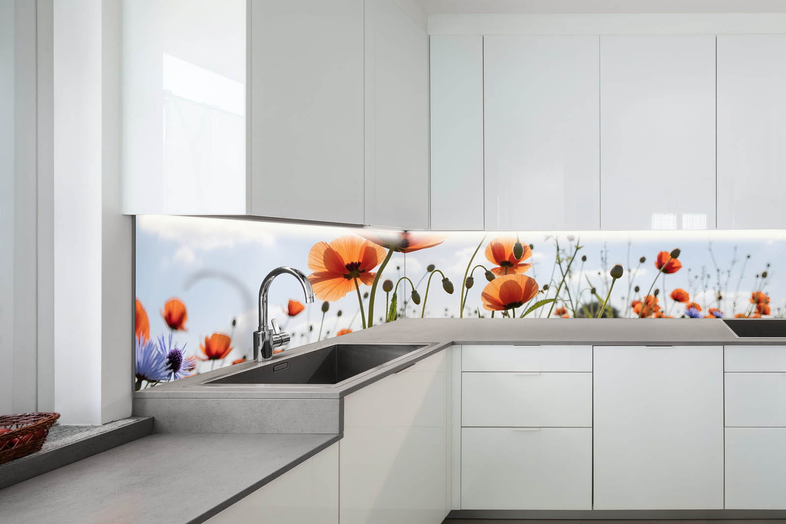 Küchenrückwand - Mohnblumen