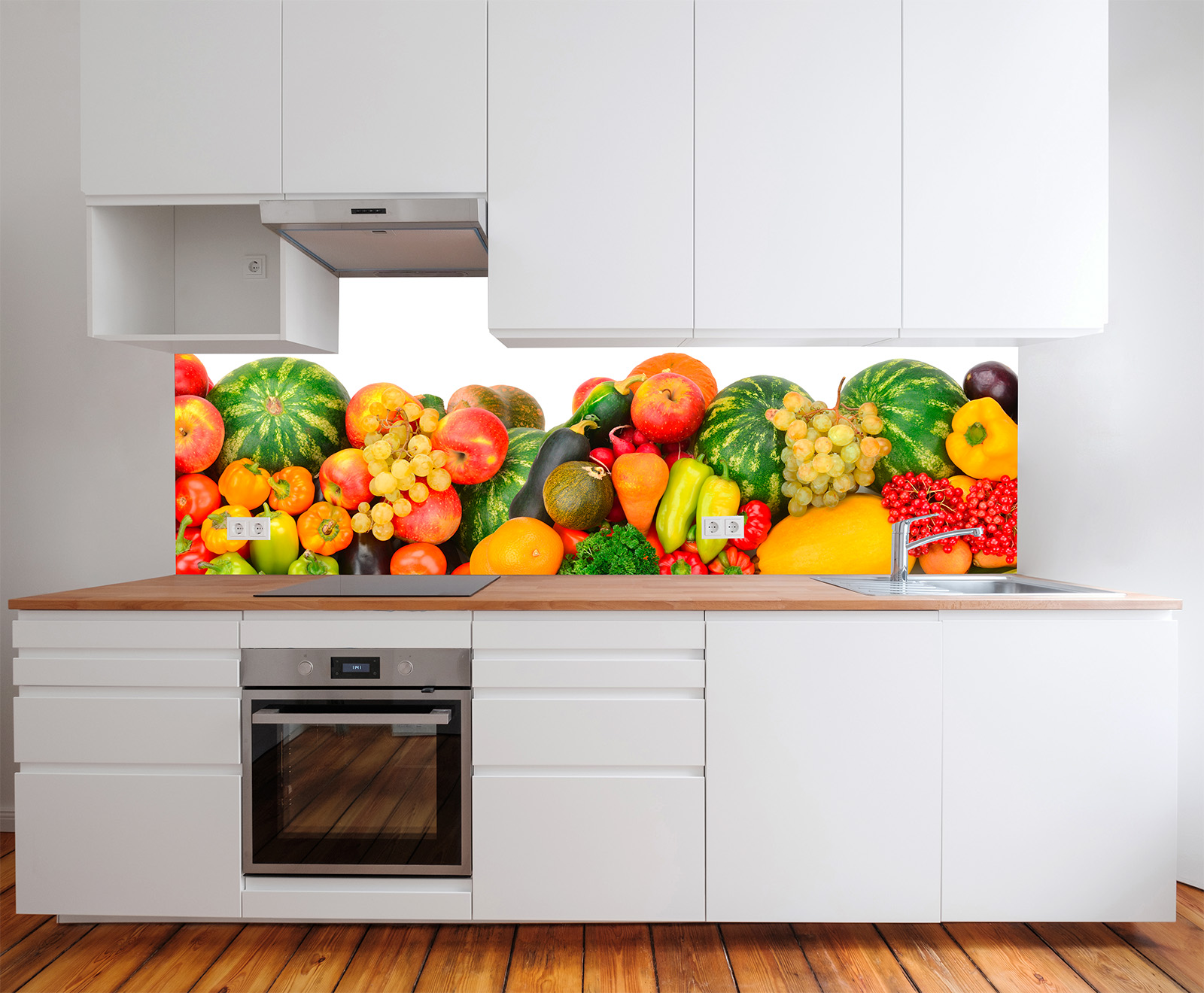 Küchenrückwand - Obst und Gemüse Sammlung